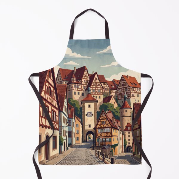 Item preview, Rothenburg ob der Tauber Germany Vintage Travel – Plonlein Medieval Walled Town Romantic Road designed and sold by Bomax121.