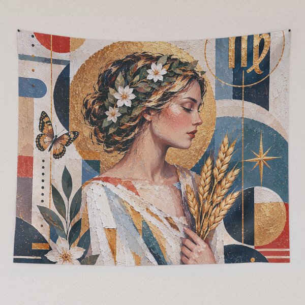 Item preview, Virgo Astrology Painting – Celestial Zodiac Maiden Art designed and sold by GalleryKauffeld.