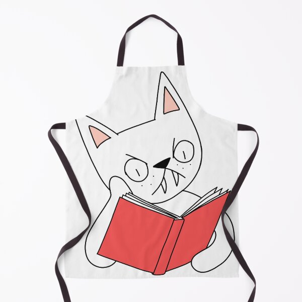 Item preview, Mean Cat Reading - white designed and sold by motherbrainart.