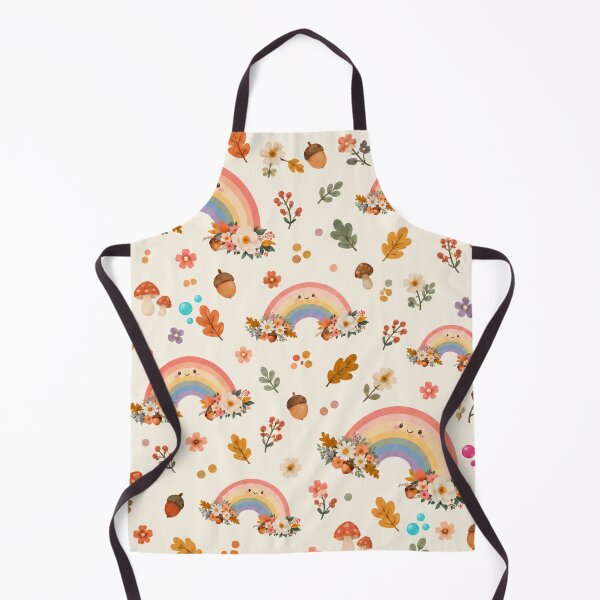 Item preview, Kawaii Autumn Rainbow Floral Pattern designed and sold by arteena.