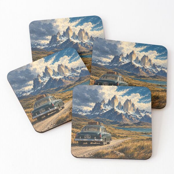Item preview, Torres del Paine Patagonia Retro Travel Poster | Vintage Patagonia Adventure Art designed and sold by dj-illustration.