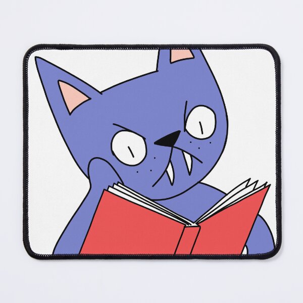 Item preview, Mean Cat Reading - purple designed and sold by motherbrainart.