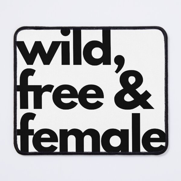 Item preview, Wild Free and Female Feminist Typography designed and sold by Fani*.