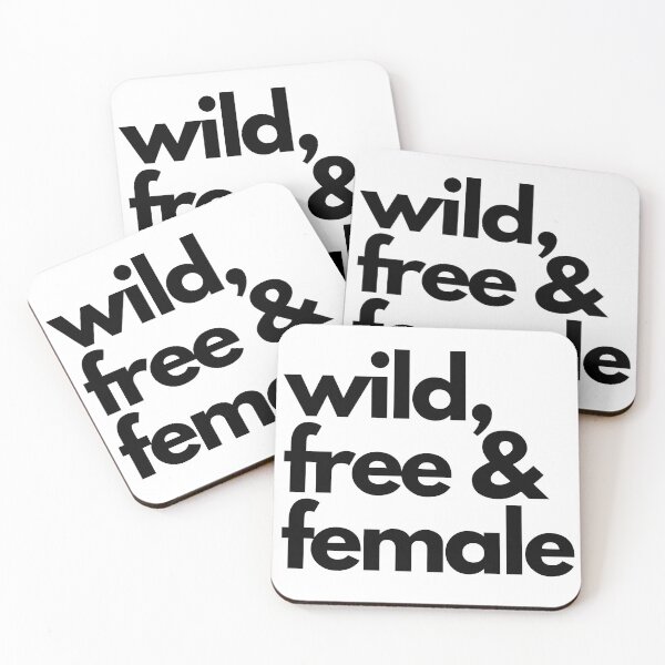 Item preview, Wild Free and Female Feminist Typography designed and sold by Fani*.