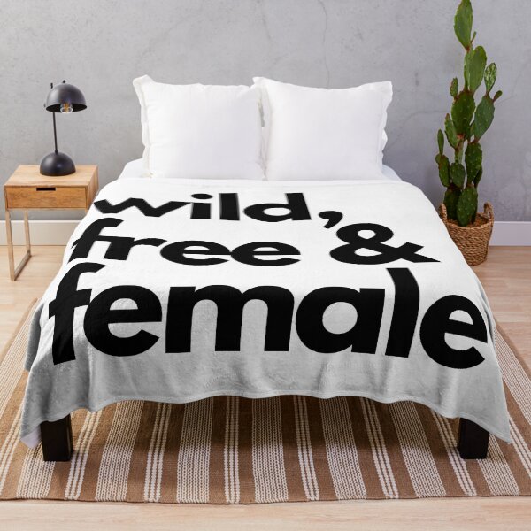 Item preview, Wild Free and Female Feminist Typography designed and sold by Fani*.