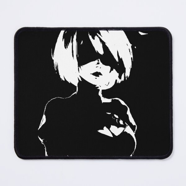 Item preview, NieR Automata 2B High Contrast Monochrome Silhouette Art designed and sold by Pepeud.