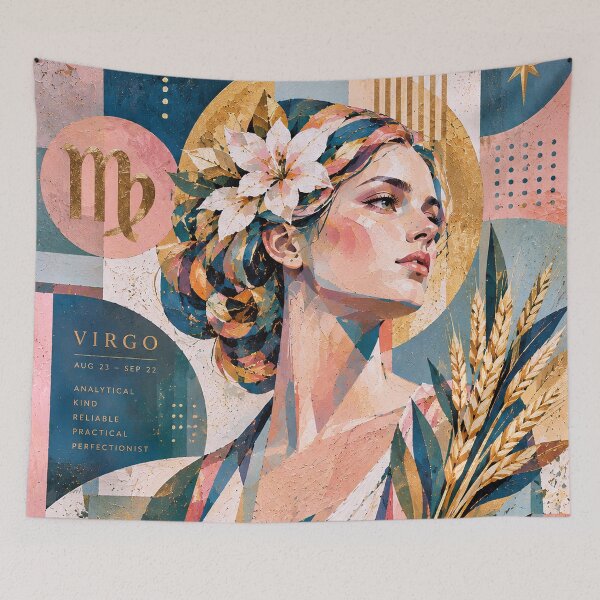 Item preview, Virgo Zodiac Painting – Celestial Maiden Astrology Art designed and sold by GalleryKauffeld.