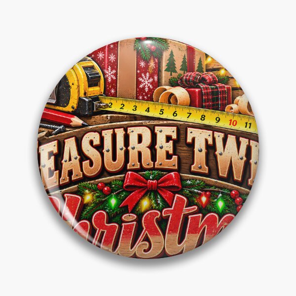 Item preview, Measure Twice Christmas Once Funny Carpenter Woodworker designed and sold by 198tees.