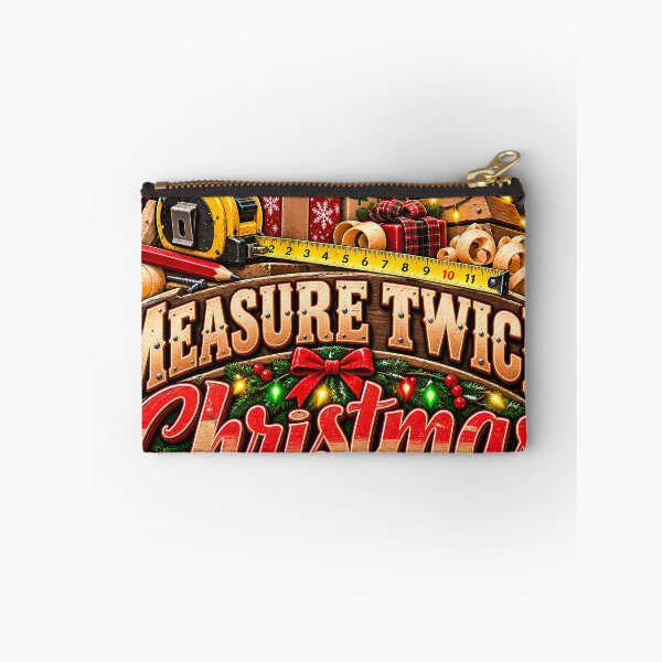 Item preview, Measure Twice Christmas Once Funny Carpenter Woodworker designed and sold by 198tees.