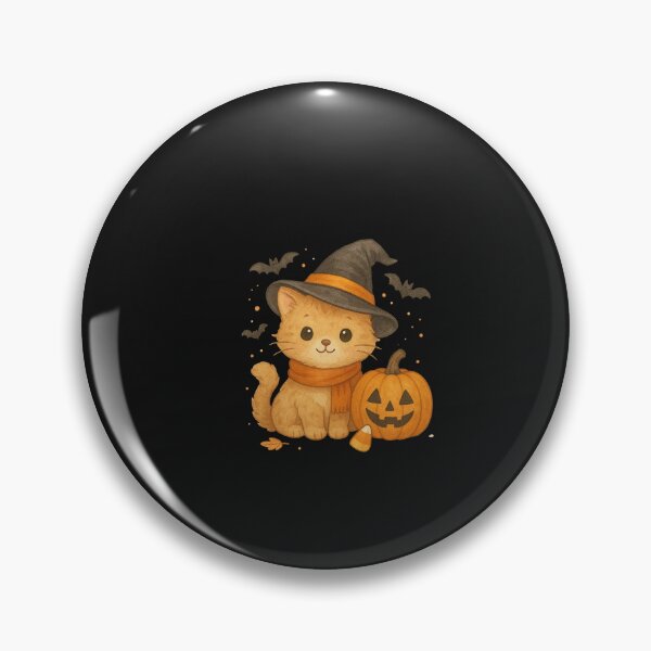 Item preview, Cute Halloween Kitten Witch Hat Pumpkin Fall Kitty designed and sold by New Art.