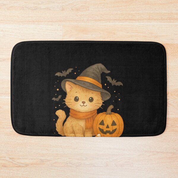 Item preview, Cute Halloween Kitten Witch Hat Pumpkin Fall Kitty designed and sold by New Art.
