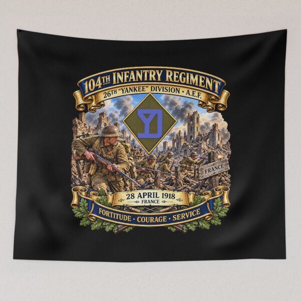 Item preview, Army - 104th Infantry Regiment - 26th Yankee Division - WWI - 28 April 1918, France - 3D - Enhanced designed and sold by Military Insignia Products.
