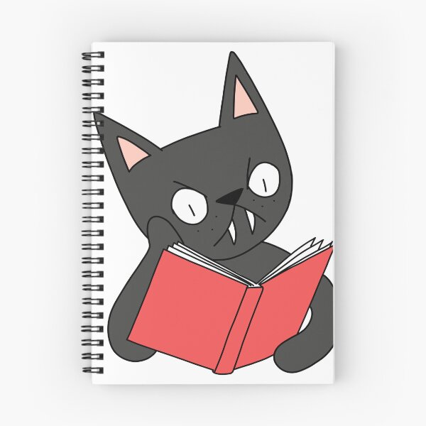 Item preview, Mean Cat Reading - black designed and sold by motherbrainart.