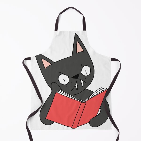 Item preview, Mean Cat Reading - black designed and sold by motherbrainart.