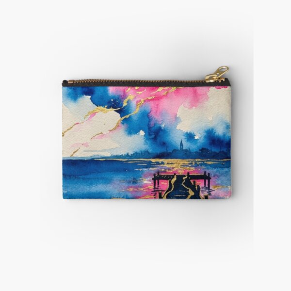 Item preview, Sunset at Chascomús Lagoon in Watercolor - Argentine Landscapes designed and sold by Esencia Argentina.