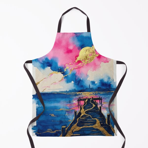 Item preview, Sunset at Chascomús Lagoon in Watercolor - Argentine Landscapes designed and sold by Esencia Argentina.
