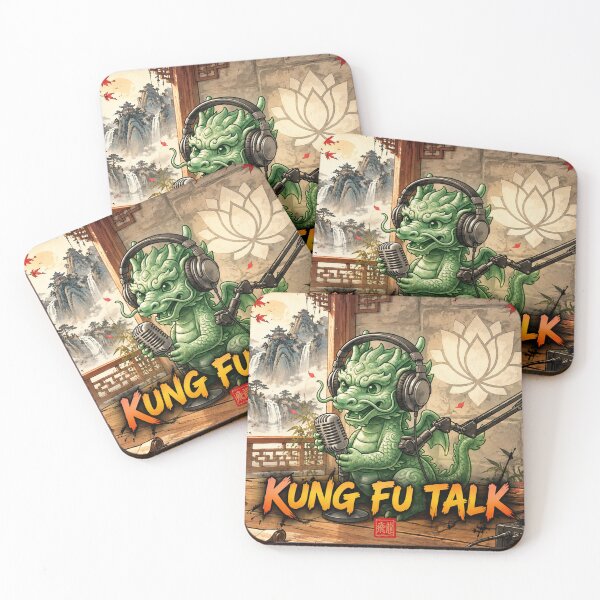 Item preview, Kung Fu Talk Chinese Dragon Podcast Martial Arts Art designed and sold by Fei Long Design Hub.