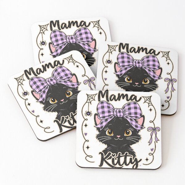 Item preview, Mama Kitty Halloween Shirt, Black Cat Mom Tee, Purple Bow Cat Shirt, Spooky Kitty Lover Gift, Halloween Cat T-Shirt designed and sold by DesignArtist.ia.