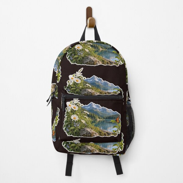 Item preview, Realistic Mountain Lake Wildflower Butterfly Sticker designed and sold by Ishratparween11.