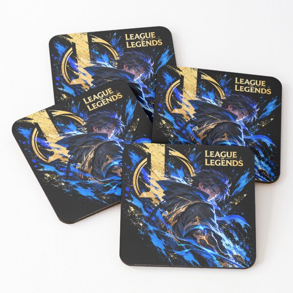 Item preview, League of Legends — Blue & Gold Warrior Gaming Art designed and sold by NBT-NOVA.
