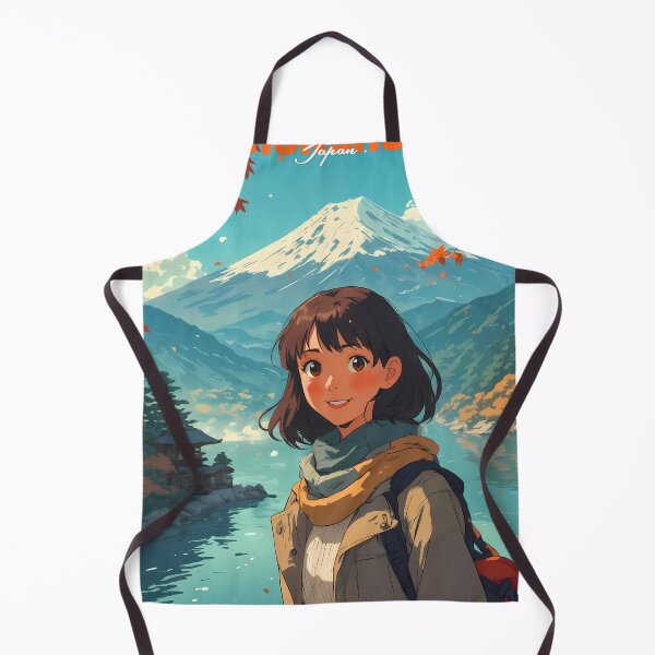 Item preview, Anime Girl at Mount Fuji designed and sold by JacksoonLester.