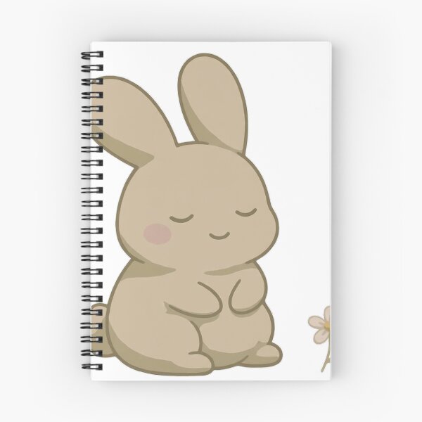 Item preview, Cute Bunny Rabbit with Daisy Flower No Text Minimal Sticker designed and sold by FreshmanJ.