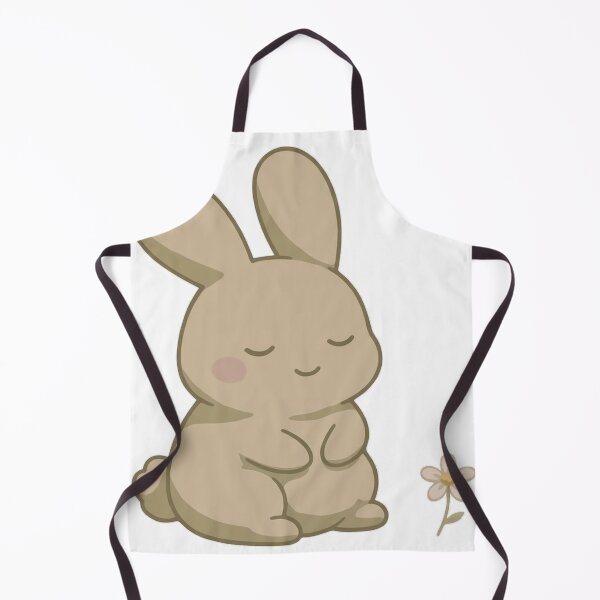 Item preview, Cute Bunny Rabbit with Daisy Flower No Text Minimal Sticker designed and sold by FreshmanJ.