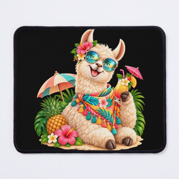Item preview, Cute Summer Llama Beach Vacation – Funny Tropical Llama designed and sold by Haji Kamora.