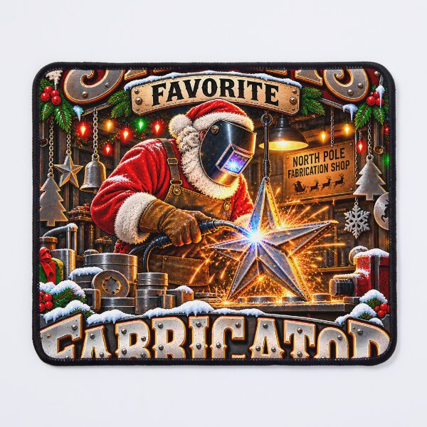 Item preview, Santas Favorite Fabricator Welder Metal Barn Star Christmas designed and sold by 198tees.