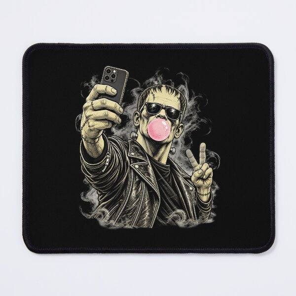 Item preview, Frankenstein Mirror Selfie Cute Classic Monster Blowing Bubble Gum designed and sold by Ortigzitoun.