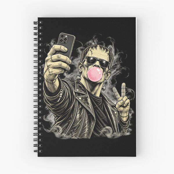Item preview, Frankenstein Mirror Selfie Cute Classic Monster Blowing Bubble Gum designed and sold by Ortigzitoun.