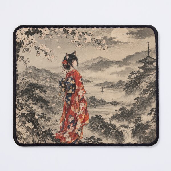 Item preview, Neko Girl under Sakura Moon designed and sold by Komatoya.