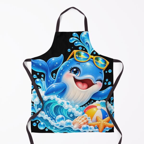Item preview, Cute Baby Whale Summer Ocean – Funny Dolphin-Like Sea Animal Beach designed and sold by Haji  Kamora.