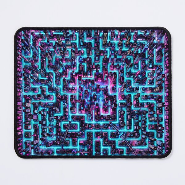 Item preview, Neon City Maze Labyrinth Cyberpunk designed and sold by Robert Lucio.