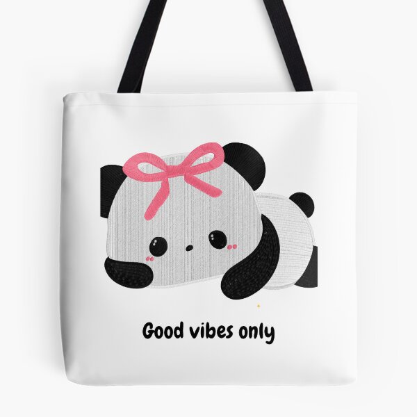 Item preview, Cute Bow Panda Good Vibes Only Coquette Kawaii Art designed and sold by BaddiewithBuzz.