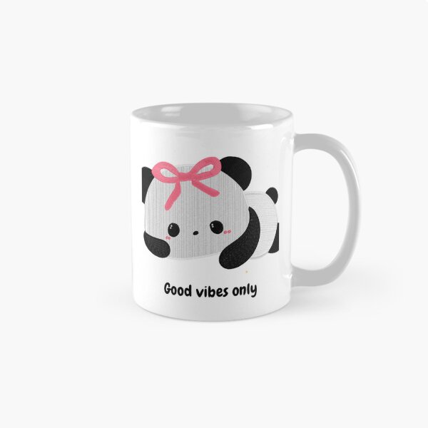 Item preview, Cute Bow Panda Good Vibes Only Coquette Kawaii Art designed and sold by BaddiewithBuzz.