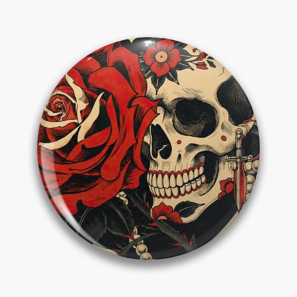 Item preview, Roses and Skull Japanese Gothic Art designed and sold by obstinator.