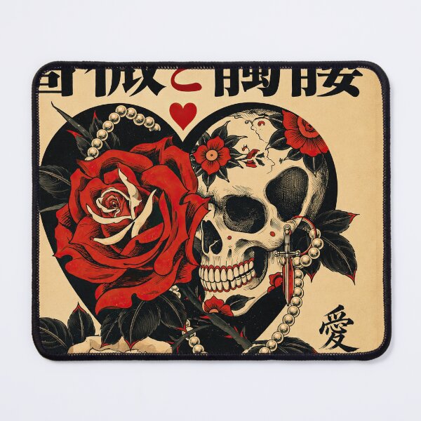 Item preview, Roses and Skull Japanese Gothic Art designed and sold by obstinator.