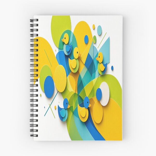 Item preview, Cute Geometric Rubber Duckies - Modern 3D Papercraft Nursery Art designed and sold by Breezes-of-Ida.