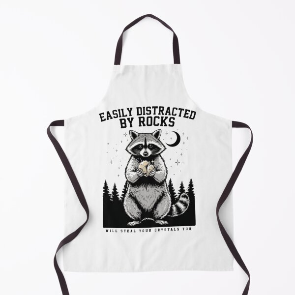 Item preview, Easily Distracted By Rocks Raccoon Will Steal Your Crystals Too, Moon Forest Night Racoon Crystal Thief Design designed and sold by DarylWelsh2024.