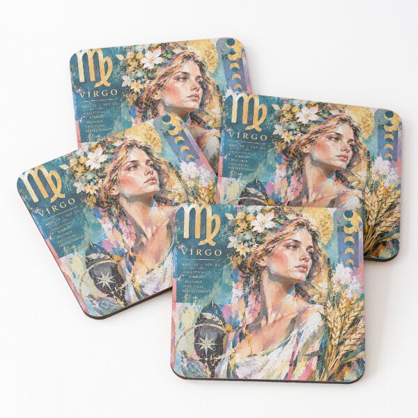 Item preview, Virgo Painting – Mystical Zodiac Goddess and Stars designed and sold by GalleryKauffeld.