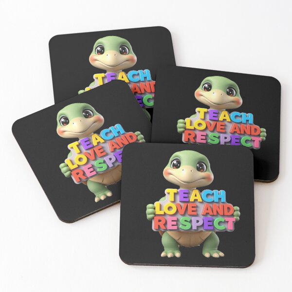 Item preview, Teach Love and Respect - cartoon turtle designed and sold by Stefrait-7.