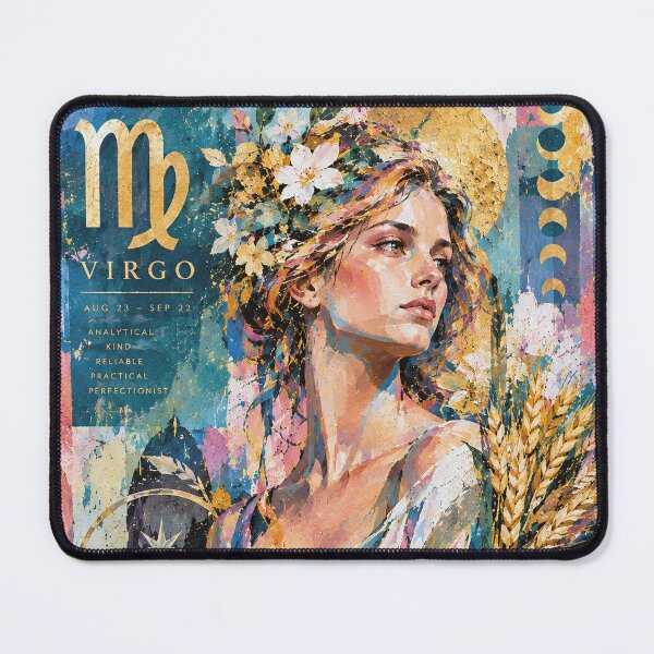Item preview, Virgo Painting – Mystical Zodiac Goddess and Stars designed and sold by GalleryKauffeld.