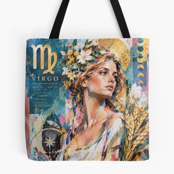 Item preview, Virgo Painting – Mystical Zodiac Goddess and Stars designed and sold by GalleryKauffeld.
