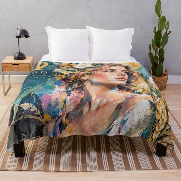 Item preview, Virgo Painting – Mystical Zodiac Goddess and Stars designed and sold by GalleryKauffeld.