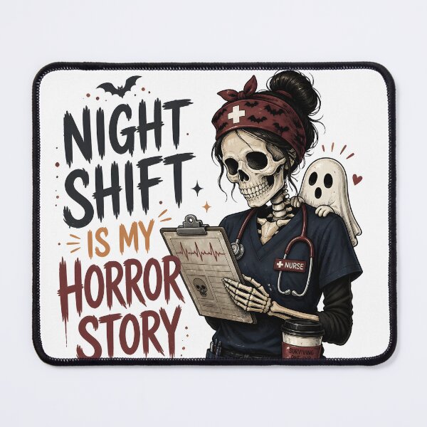 Item preview, Night Shift Is My Horror Story Funny Nurse designed and sold by LiviuGligoros.