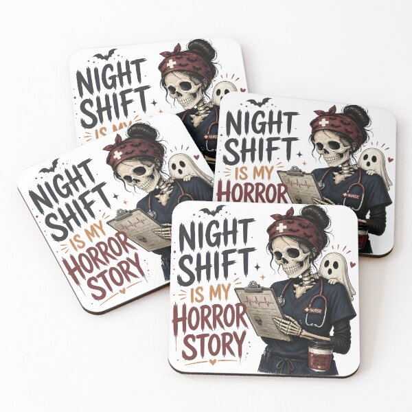 Item preview, Night Shift Is My Horror Story Funny Nurse designed and sold by LiviuGligoros.