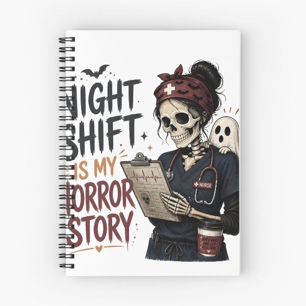 Item preview, Night Shift Is My Horror Story Funny Nurse designed and sold by LiviuGligoros.
