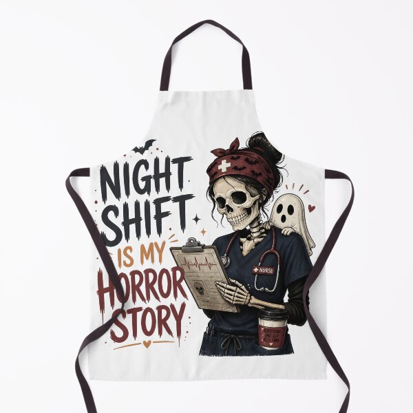 Item preview, Night Shift Is My Horror Story Funny Nurse designed and sold by LiviuGligoros.