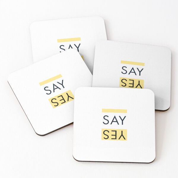 Item preview, Say Yes Ambigram Typographic Design - Upside Down Visual Wordplay Art designed and sold by regmiygears.